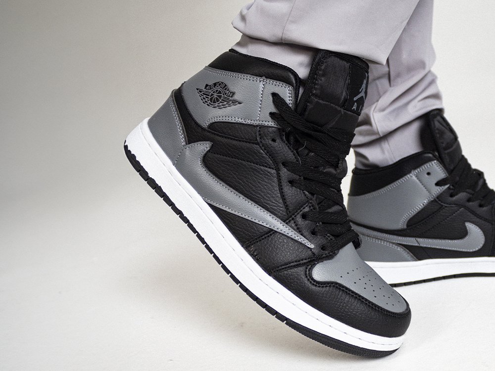 Зимние Кроссовки Nike Air Jordan 1 Mid  x Travis Scott